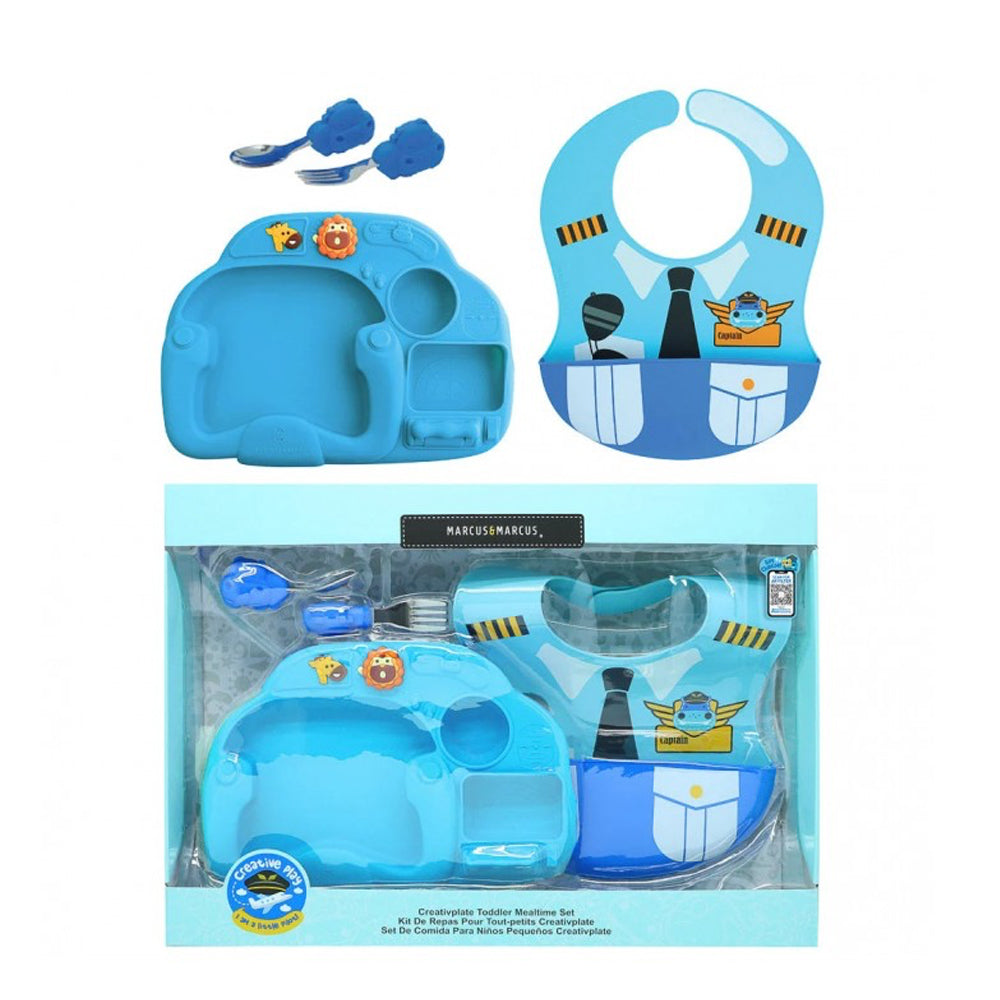 Creativplate Toddler Mealtime Set - Little Pilot  | 6M+
