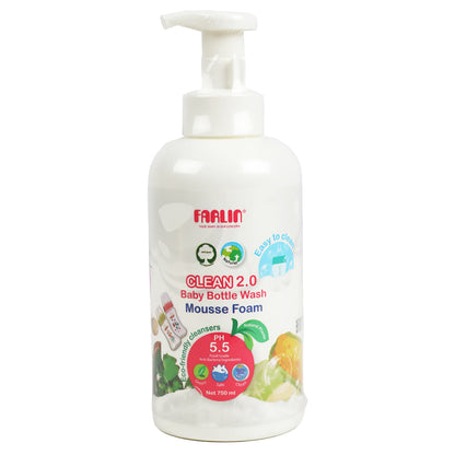 Farlin - Natural Baby Bottle Wash | 750ml | Mousse Foam