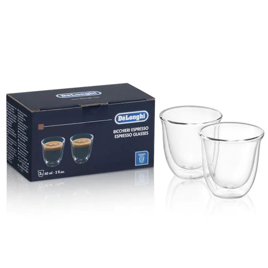 De'Longhi - Double Wall Espresso Glasses 90 ml | Set of 2