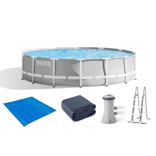 Intex -  Prism Round Frame Pool Set | 457cm | + Filter + Pump Assembly Included