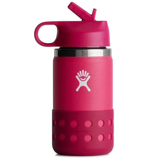 Hydro Flask - Kids Wide Mouth Straw Lid & Boot | PEONY | 355 ml