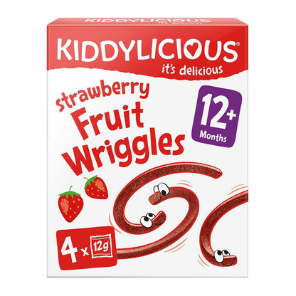 Kiddylicious - Strawberry Fruit Wriggles | 4 Pack