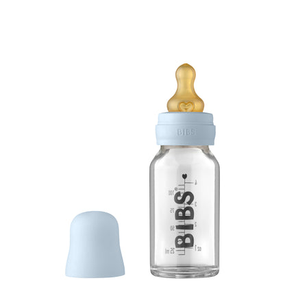 BIBS - Baby Glass Anti-Colic Bottle | 110ml | Baby Blue