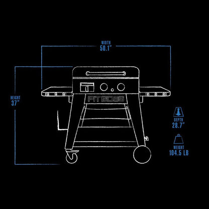 Pit Boss - Outdoor Gas Grill 2 Burner Griddle with Removable Top + Cover