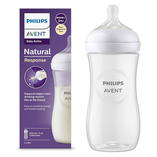 Philips Avent - Natural Baby Bottle 330ml | 3m+ | White