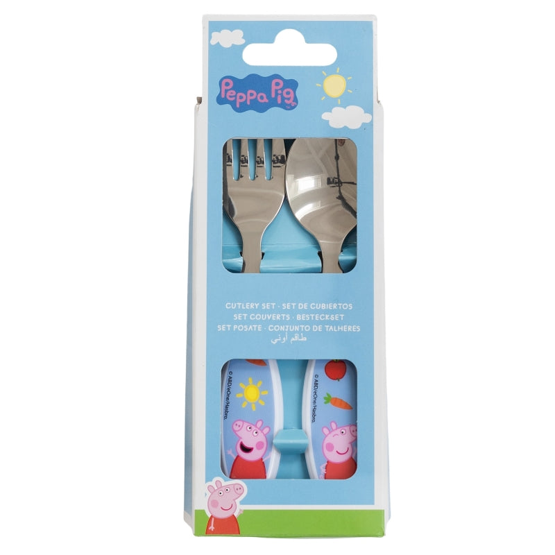 Stor - Elliptical Metallic Cutlery Set | PEPPA PIG