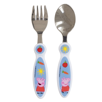 Stor - Elliptical Metallic Cutlery Set | PEPPA PIG