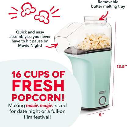 Dash - Hot Air Popcorn Popper | Aqua