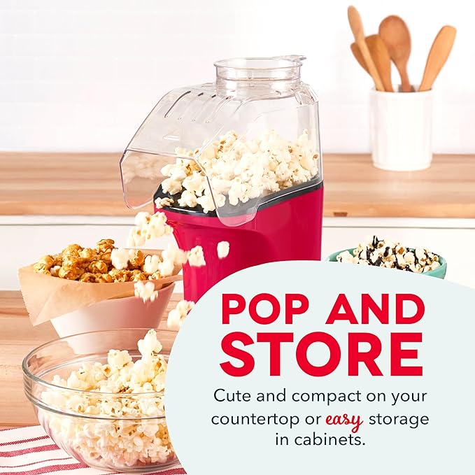 Dash - Hot Air Popcorn Popper | Red