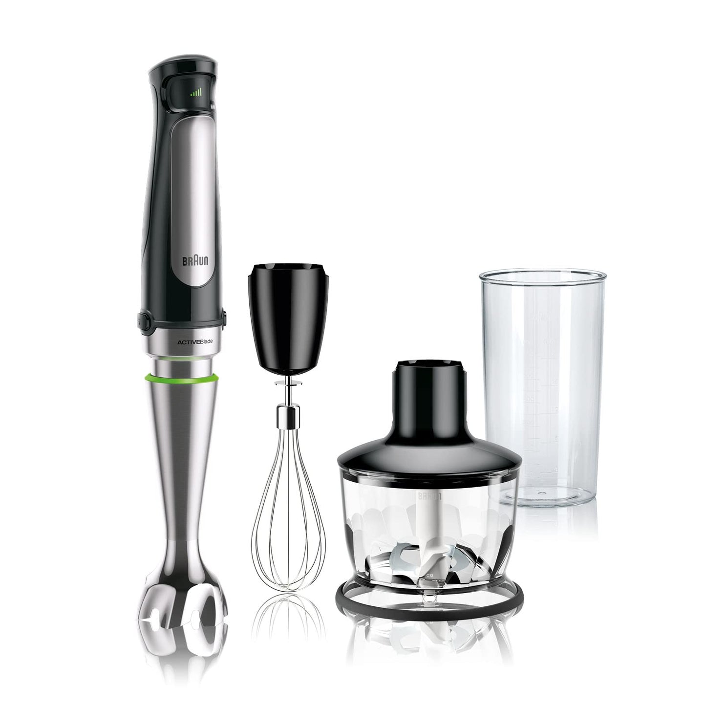 Braun - MultiQuick Immersion Hand Blender (2-Cup Food Processor, Whisk, Beaker)