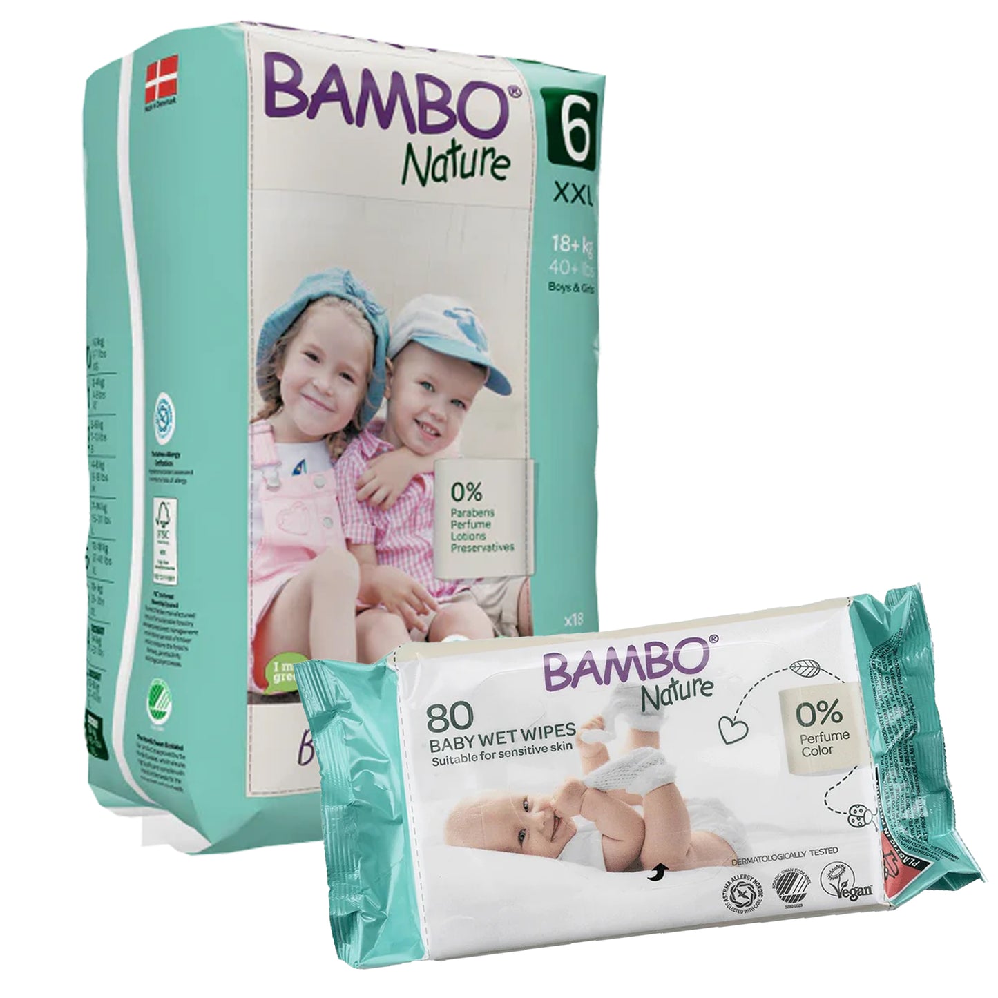 BAMBO Baby Pants Size 6 (18Kg+) 18 Count + 1 FREE WIPES