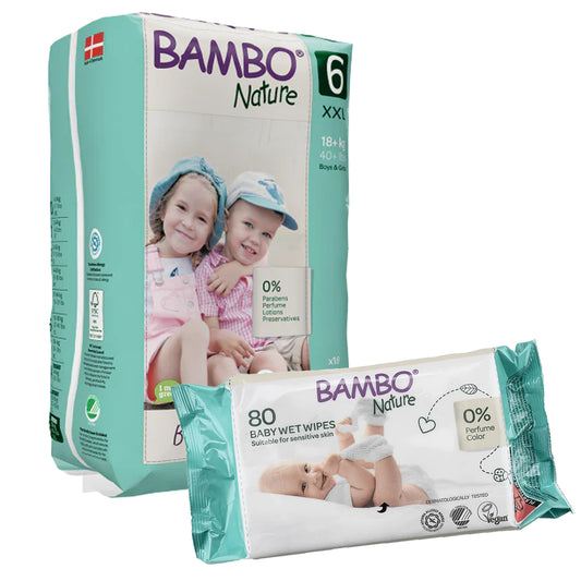 BAMBO Baby Pants Size 6 (18Kg+) 18 Count + 1 FREE WIPES