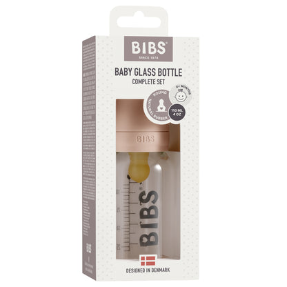 BIBS - Baby Glass Anti-Colic Bottle | 110ml | Blush