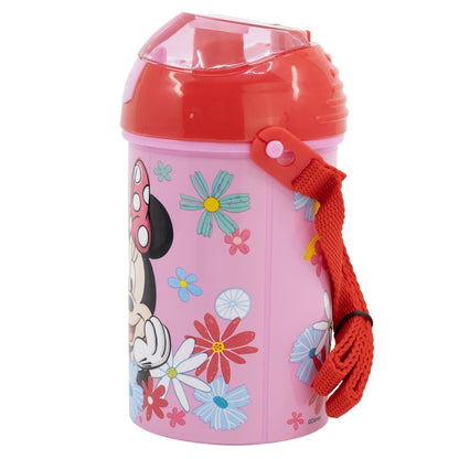 Stor - Pop Up Canteen Bottle - 450ml | MINNIE MOUSE SPRING LOOK