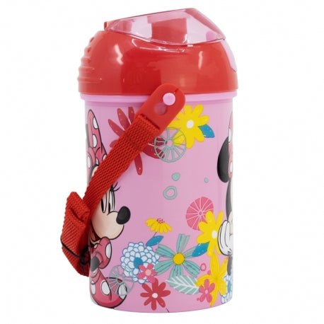 Stor - Pop Up Canteen Bottle - 450ml | MINNIE MOUSE SPRING LOOK