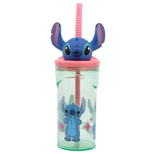 Stor - 3D FIGURINE TUMBLER 360 ML STITCH FLOWERS