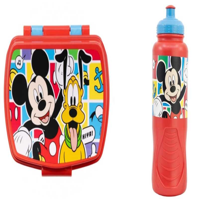 Stor - Mickey Mouse Package  Funny Sandwich Box And Sport Bottle 430ml