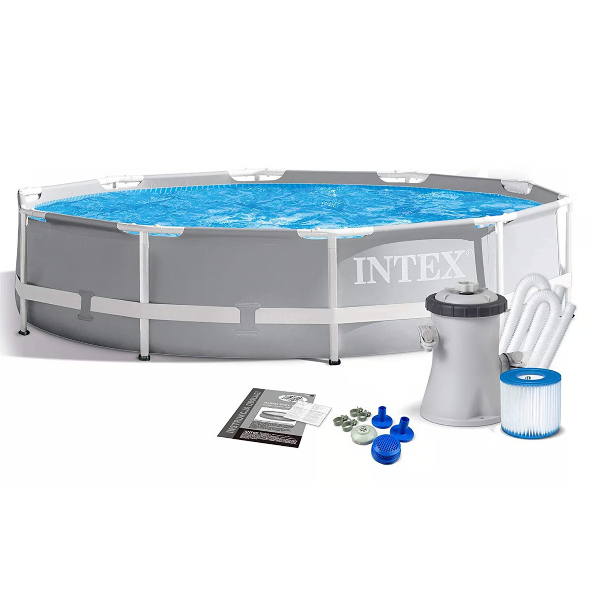 Intex -  Prism Frame Round Pool | 305cm | + Filter Assembly Included