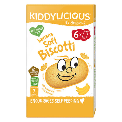 Kiddylicious - Banana Soft Biscotti | 6 Pack