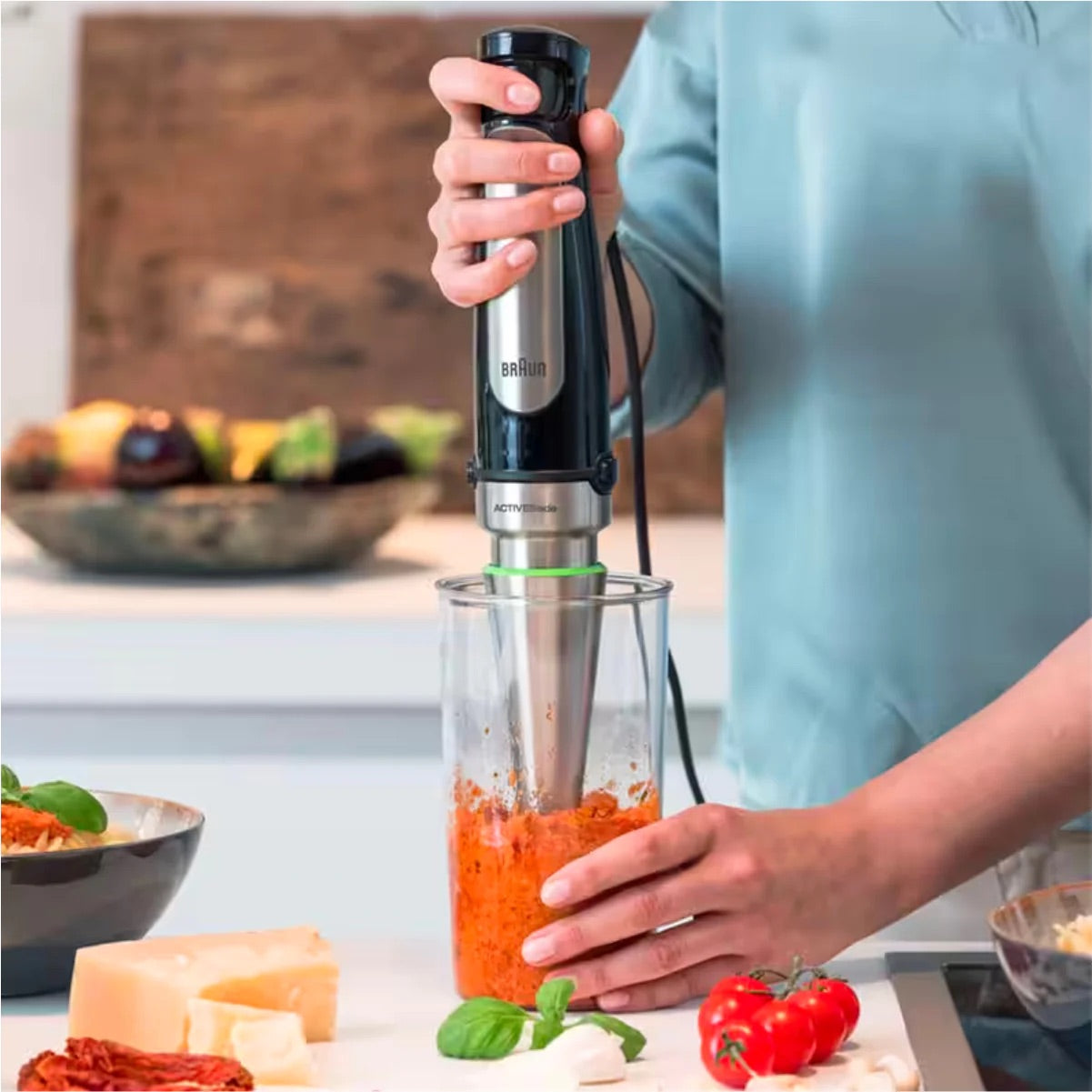 Braun - MultiQuick Immersion Hand Blender (2-Cup Food Processor, Whisk, Beaker)