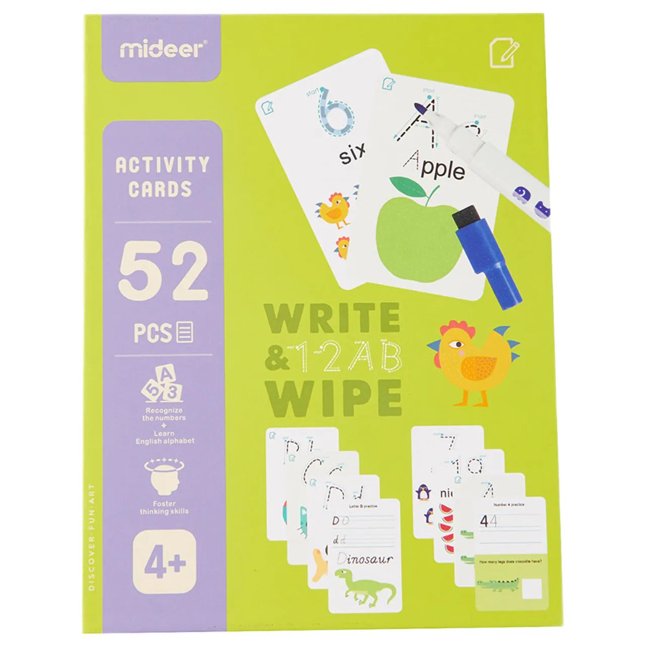 Mideer - Write & Wipe Cards 123 & ABC