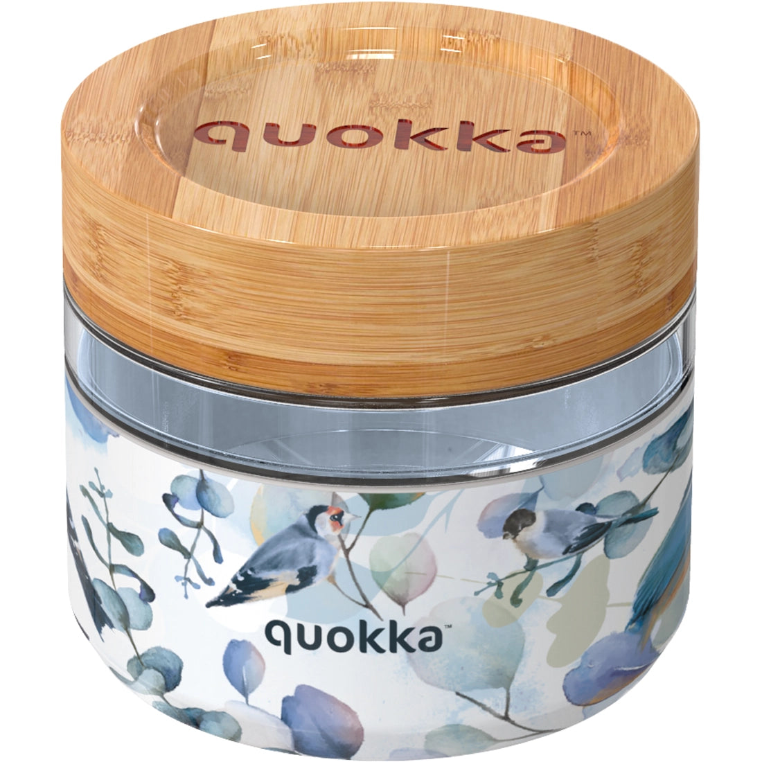 Quokka - Glass Food Jar with Silicone Cover Deli - BLUE NATURE