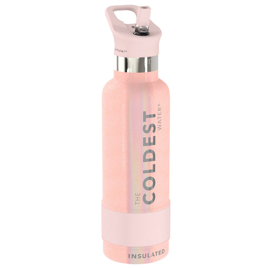 The Coldest Water - Straw Sports Bottle - 621ml - 21 OZ | Glitter Pink