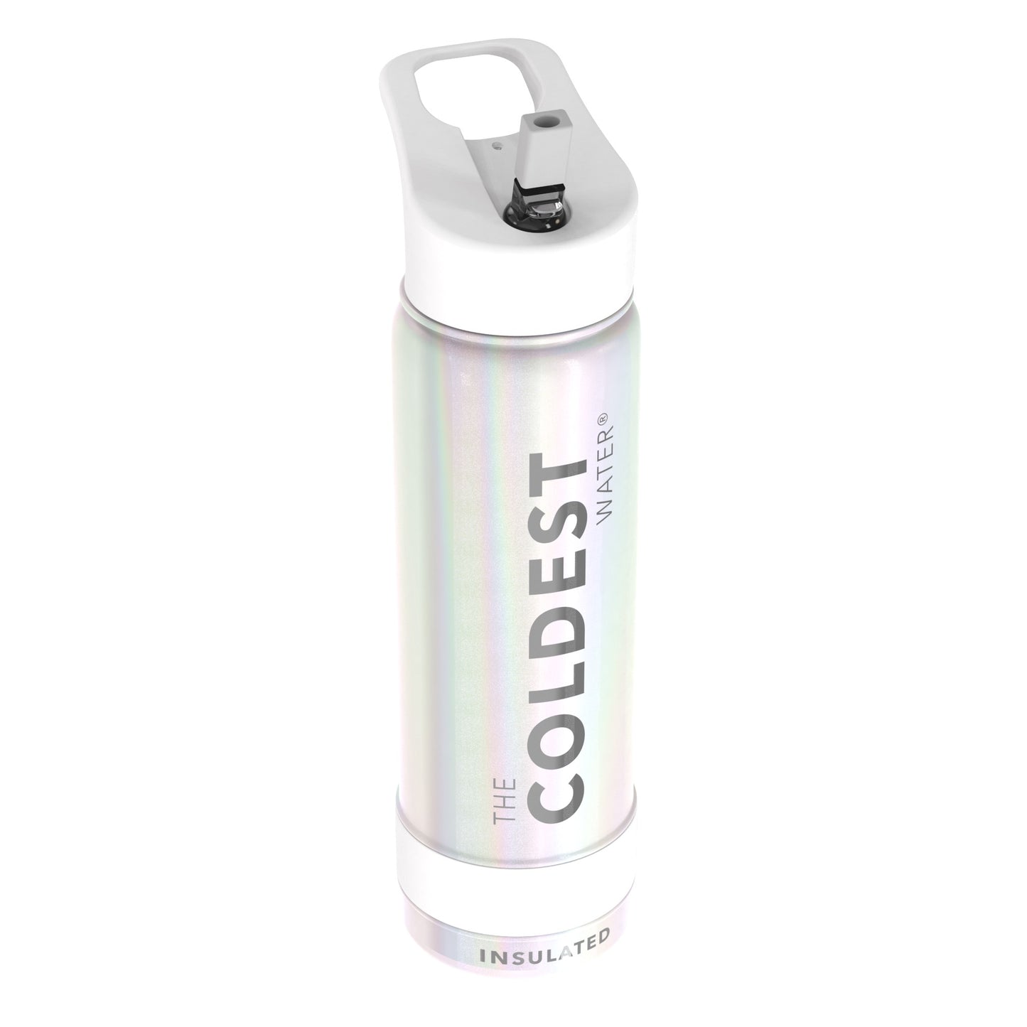 The Coldest Water - Straw Sports Bottle - 709ml - 24 OZ - Cosmic  Ice White