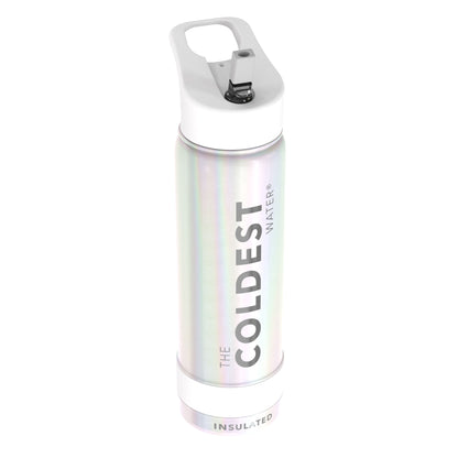 The Coldest Water - Straw Sports Bottle - 709ml - 24 OZ - Cosmic  Ice White