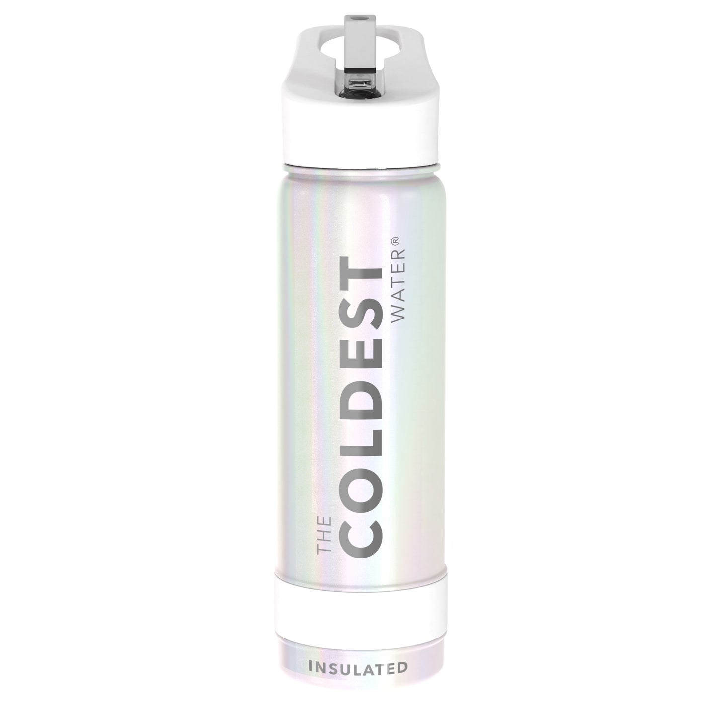 The Coldest Water - Straw Sports Bottle - 709ml - 24 OZ - Cosmic  Ice White