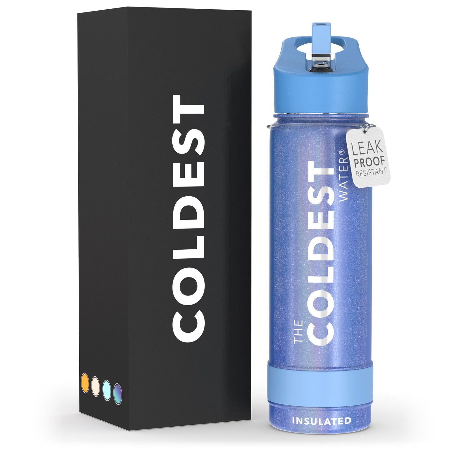 The Coldest Water - Straw Sports Bottle - 710ml - 24 OZ - Galatic Blue