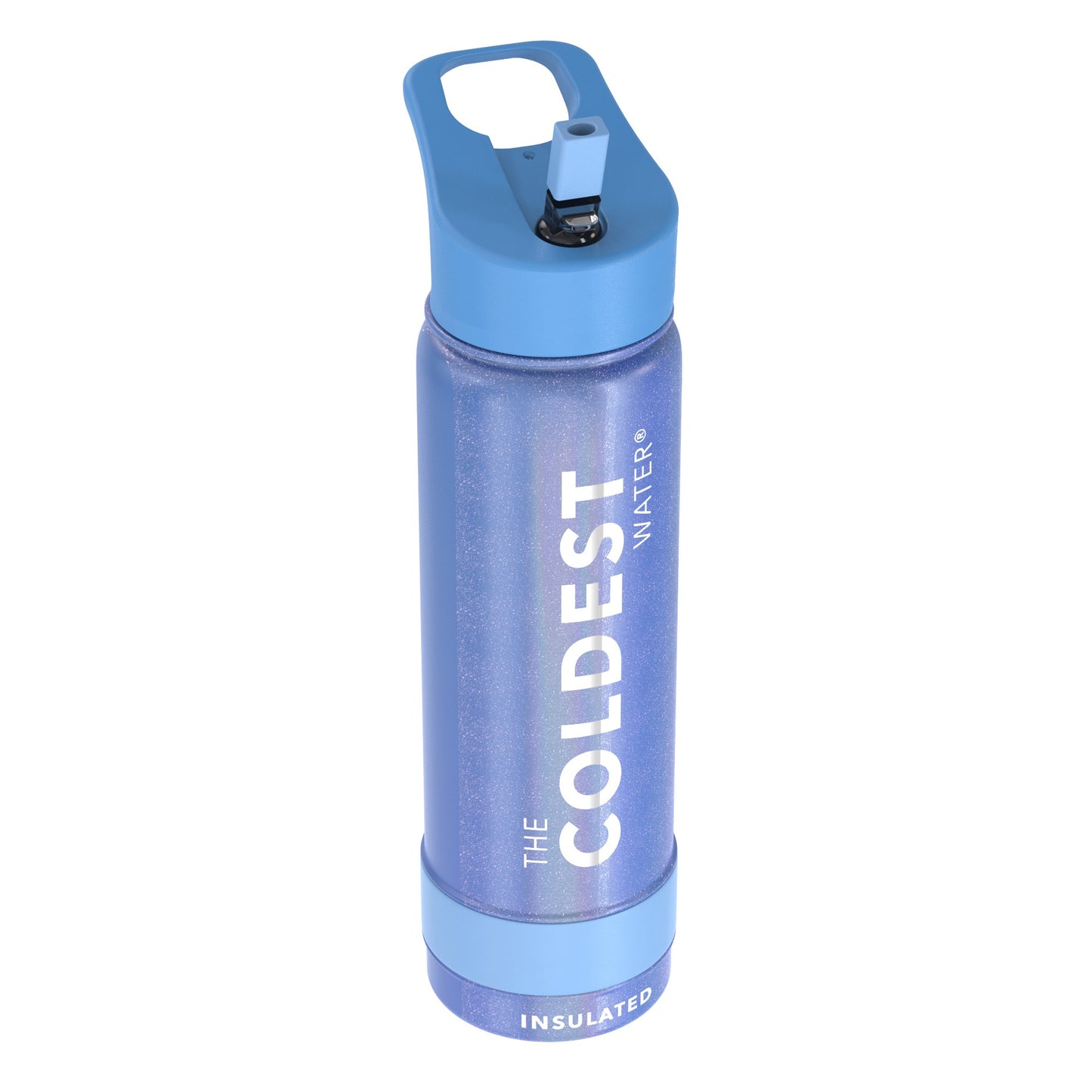 The Coldest Water - Straw Sports Bottle - 710ml - 24 OZ - Galatic Blue