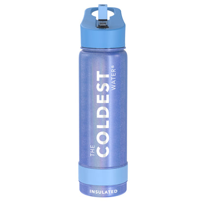 The Coldest Water - Straw Sports Bottle - 710ml - 24 OZ - Galatic Blue