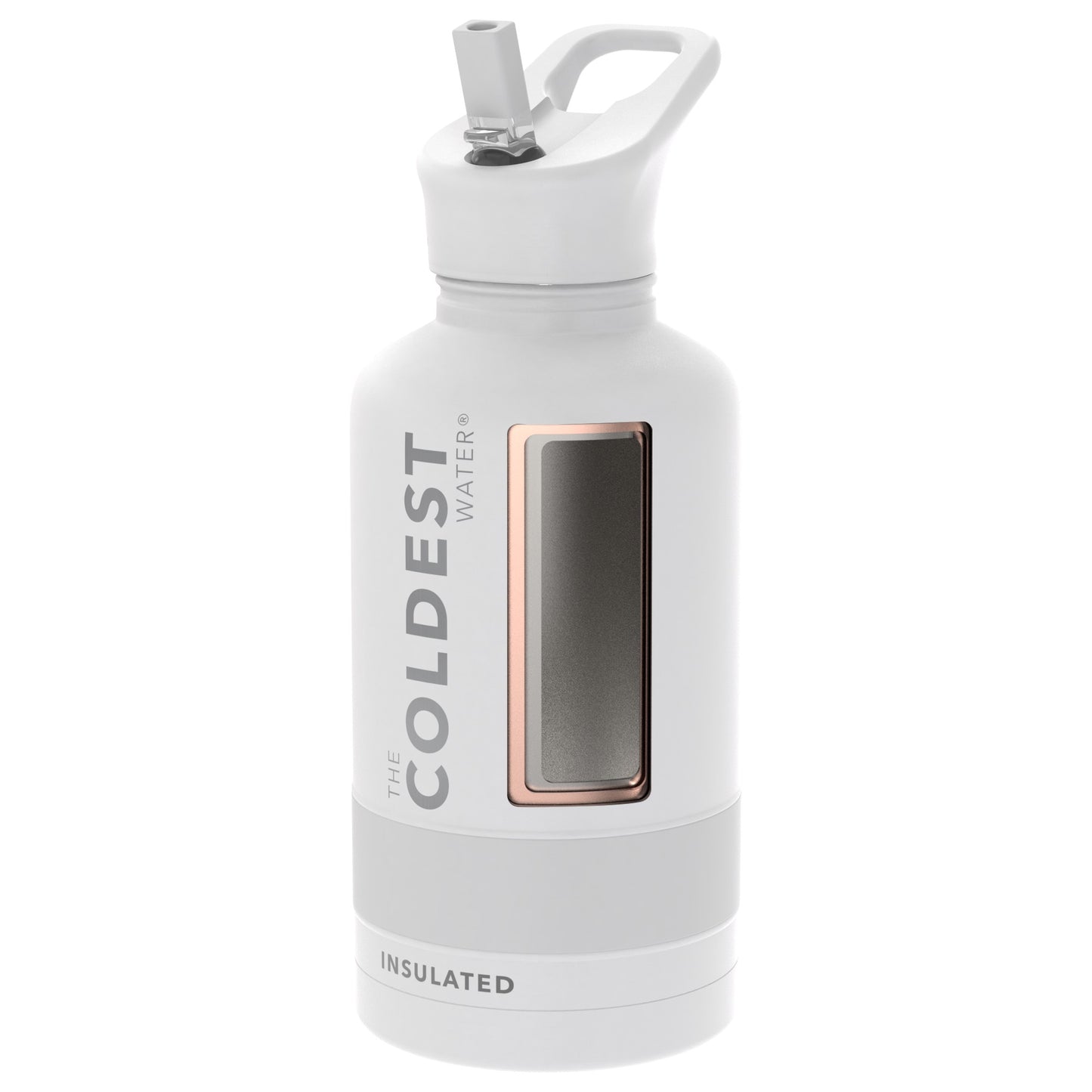 The Coldest Water - Straw Sports Bottle - 1.9L - 64 OZ - White