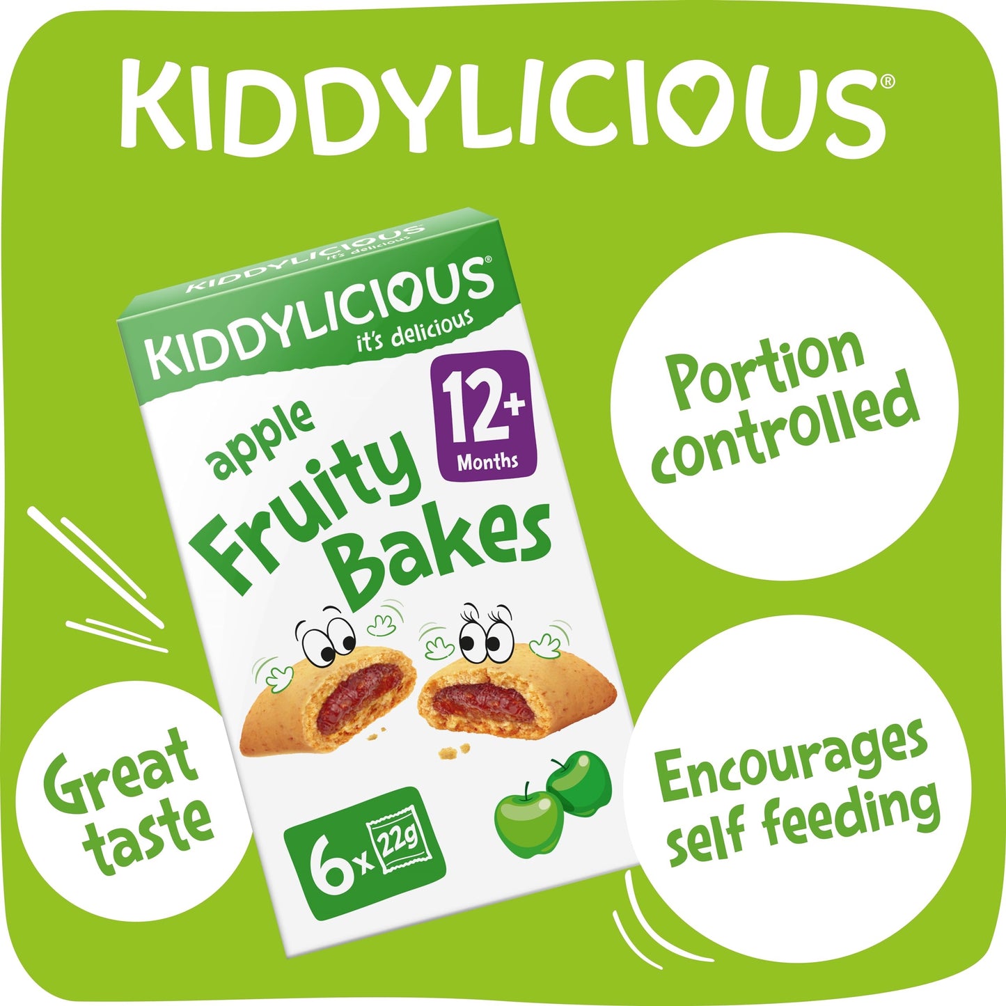 Kiddylicious - Apple Fruity Bakes | 6 Pack