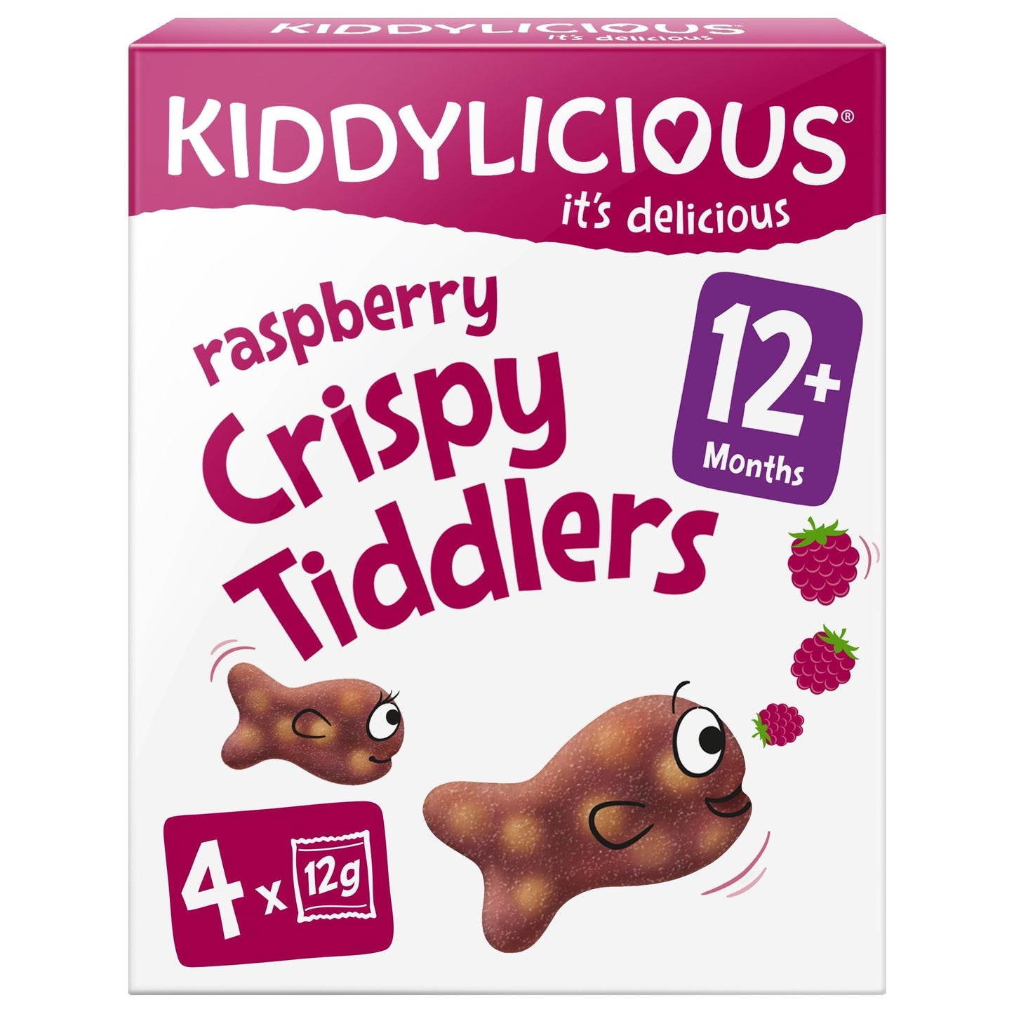 Kiddylicious - Crispy Raspberry Tiddlers Box | 4 Pack