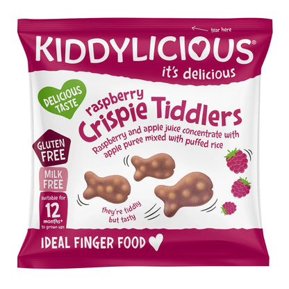 Kiddylicious - Crispy Raspberry Tiddlers Box | 4 Pack