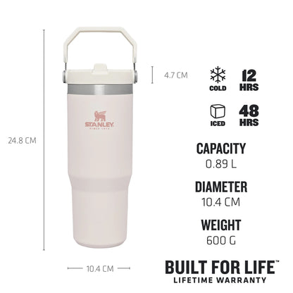 Stanley - The IceFlow™ Flip Straw Tumbler | Rose Quartz | 890ml