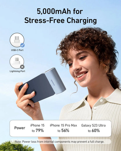 Anker - Nano Power Bank | 22.5W, Built-In USB-C Connector | White