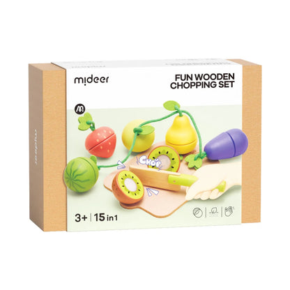 Mideer - Joyful Wooden Food Chopping Set-Delicious Fruit and Vegetable Shop