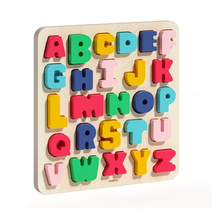 Mideer - Wooden Puzzle  Let's Learn Alphabet