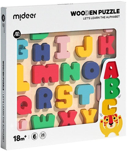 Mideer - Wooden Puzzle  Let's Learn Alphabet