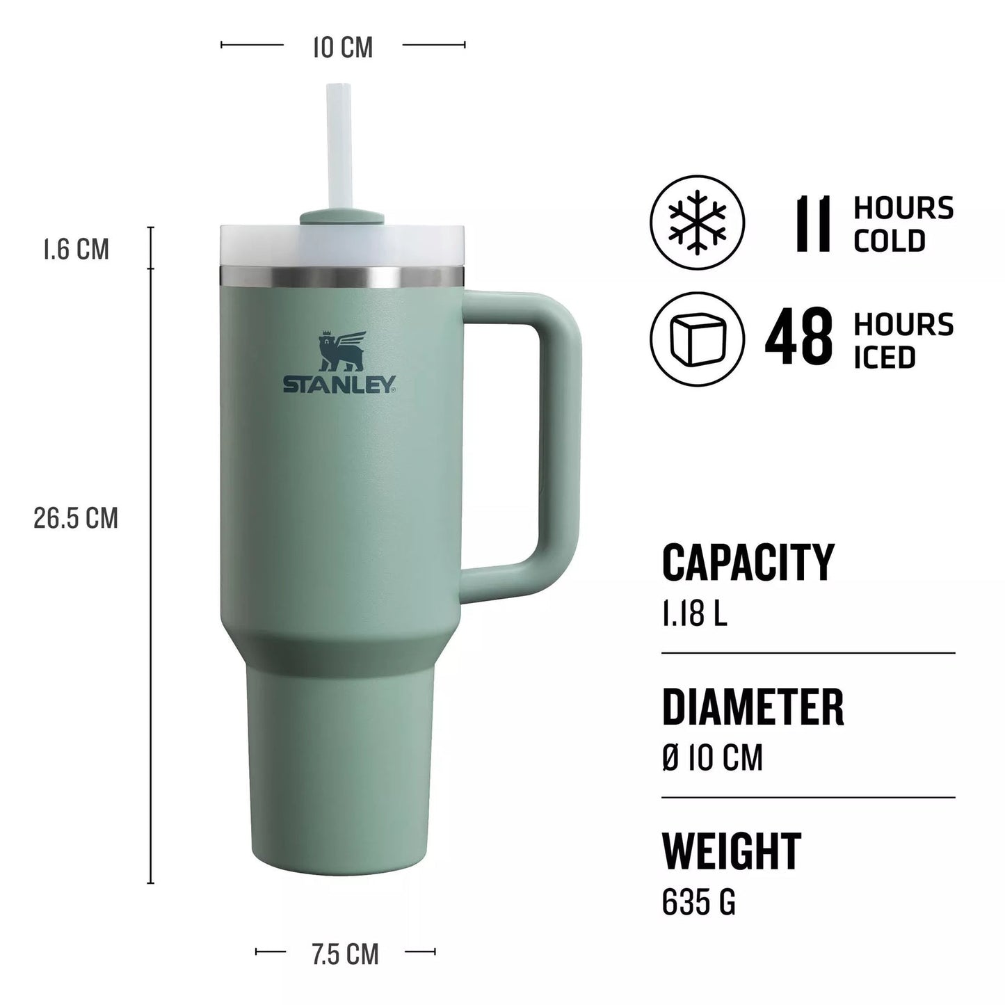 Stanley - The Quencher H2.O FlowState™ Tumbler | Shale | 1.18L