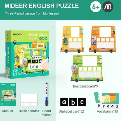 Mideer - English Puzzle | Oh! B-U-S BUS!