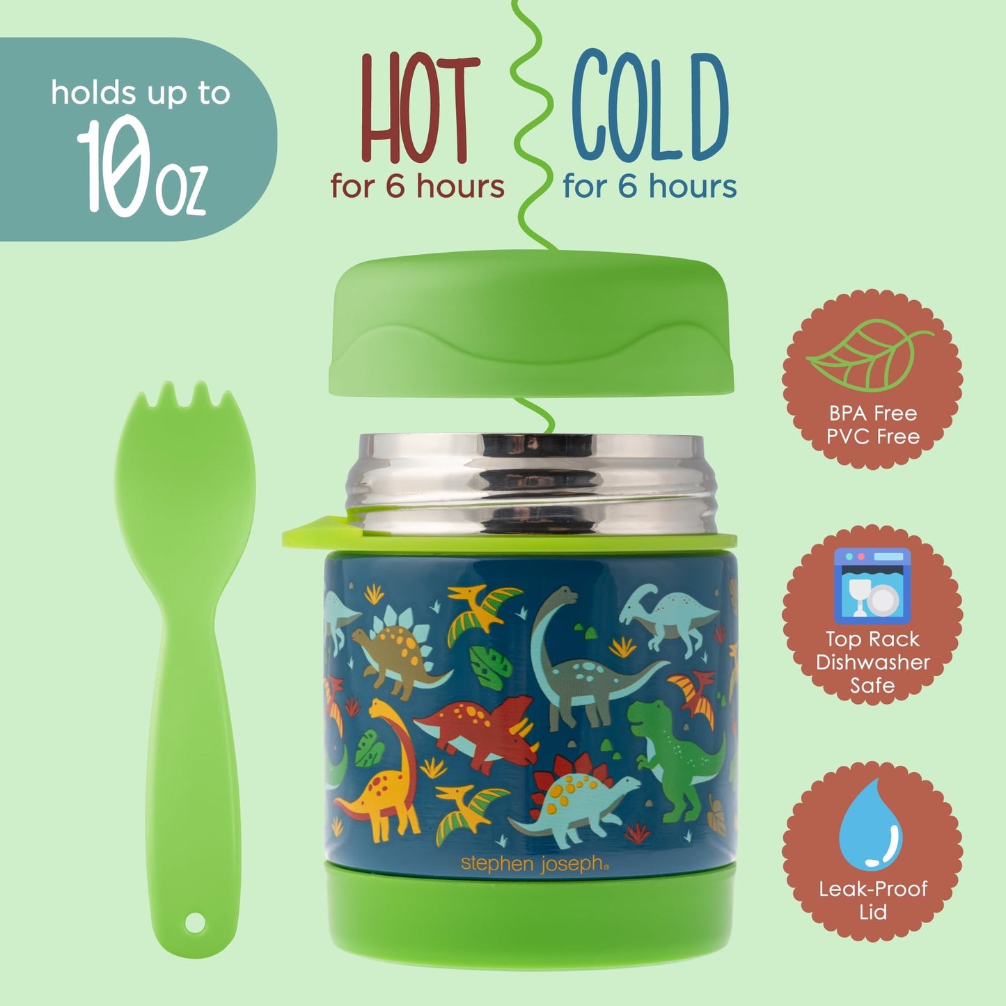 Stephen Joseph - Insulated Food Jar | 296ml | Dino