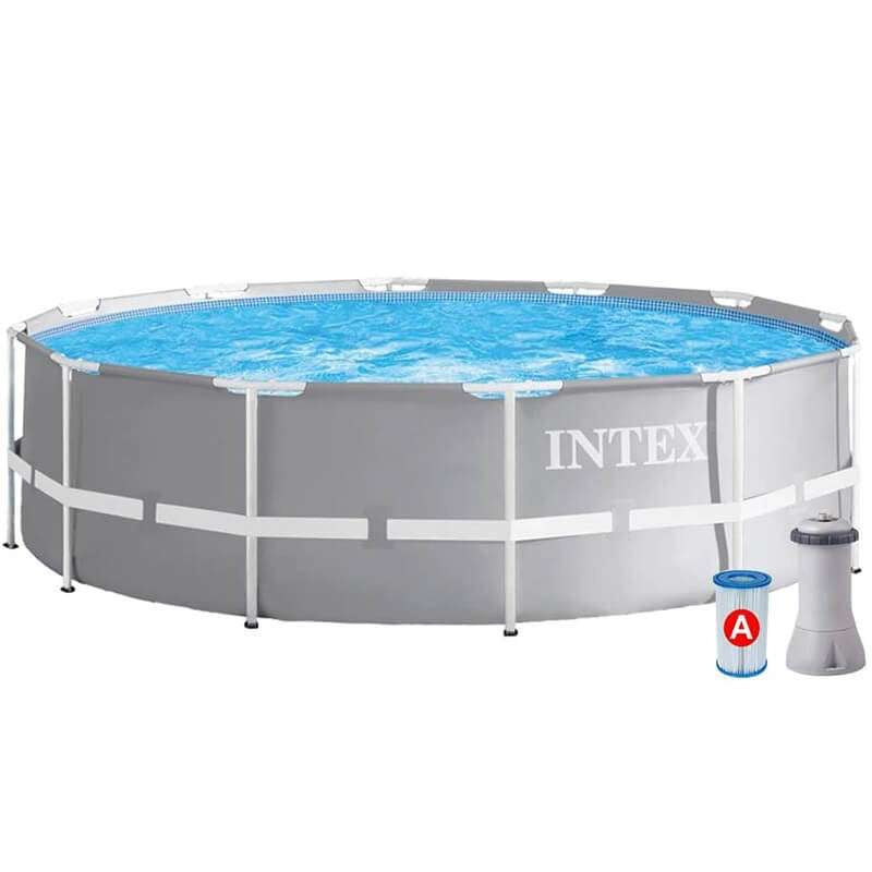 Intex -  Prism Frame Round Pool | 366cm | + Filter Assembly Included