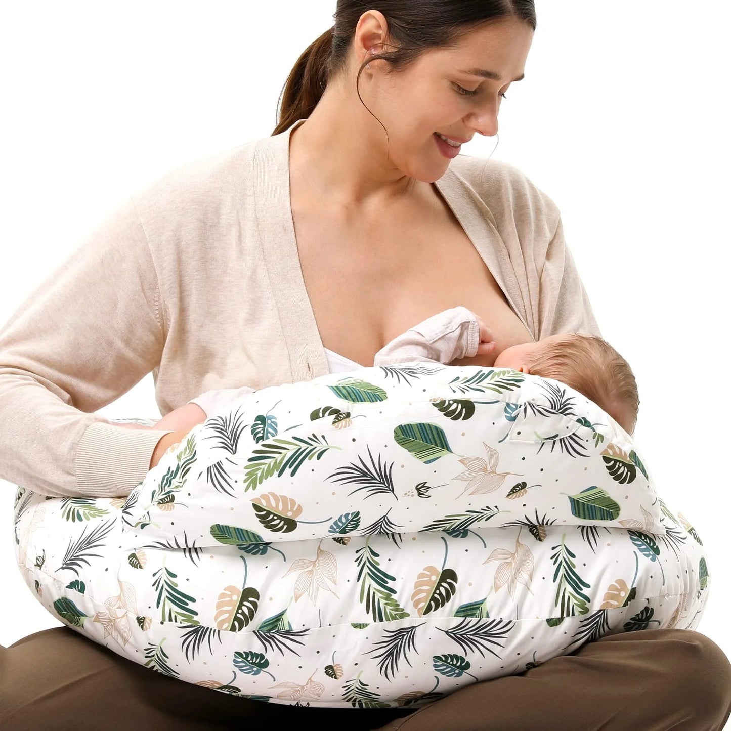 Momcozy - Adjustable Nursing Pillow | Spring Leaves