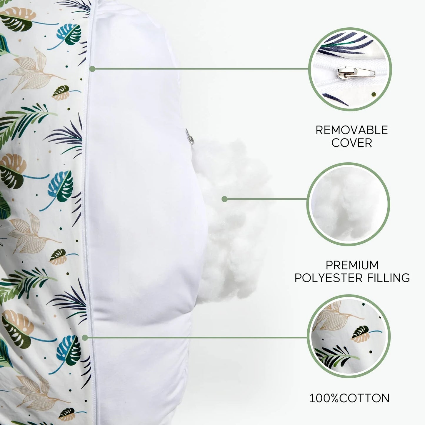 Momcozy - Adjustable Nursing Pillow | Spring Leaves