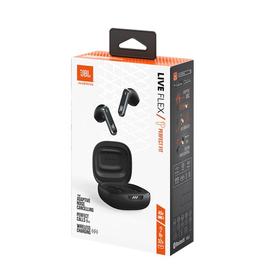 JBL - Live Flex 3 TWS Noise Cancelling Earbuds With Display | Black