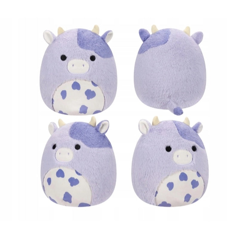 Squishmallows - Medium Plush 12" Fuzzamallows Bubba the Purple Cow with Spotted Belly